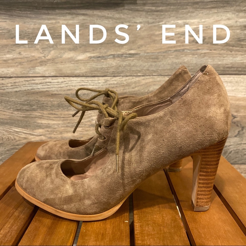 Lands’ End Lace Up Heels in size 7.5
